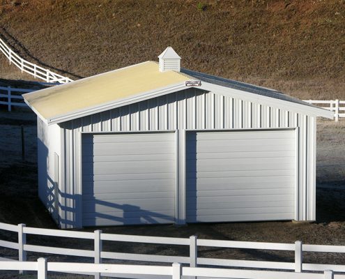 Steel 2 Car Garage