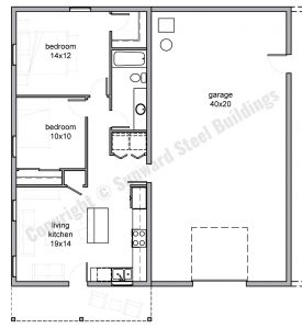 40x40 Barndominium Floor Plan