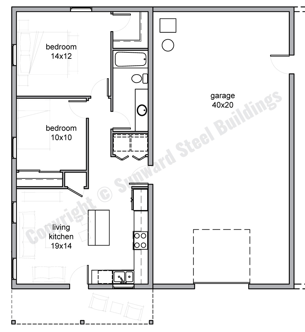 Barndominium Floor Plans | 1, 2 or 3 Bedroom Barn Home Plans