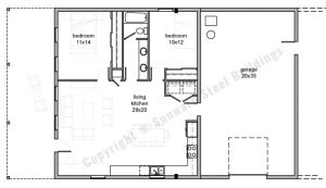 35x50 Barndominium Floor Plan