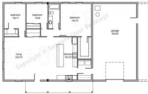 35x60 Barndominium Floor Plan