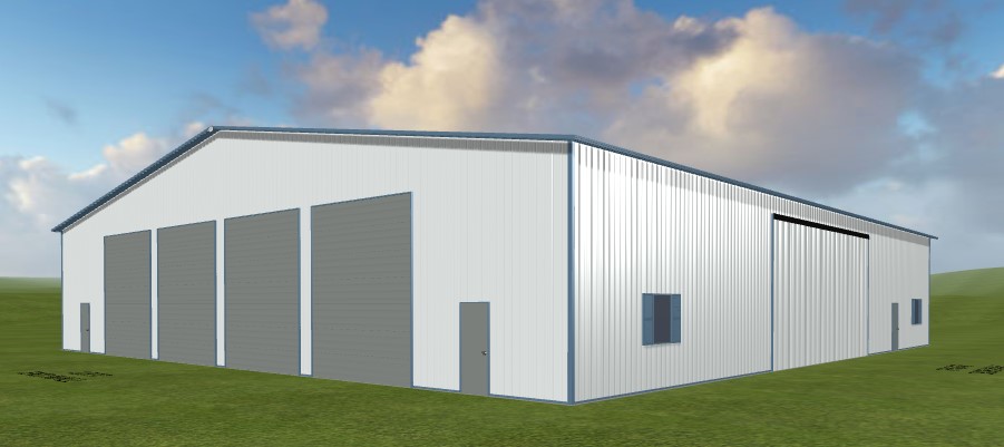 pre-engineered metal office building for a customer in Sawyer, Kansas