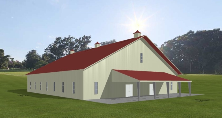 prefabricated steel church building in Columbiana, Alabama
