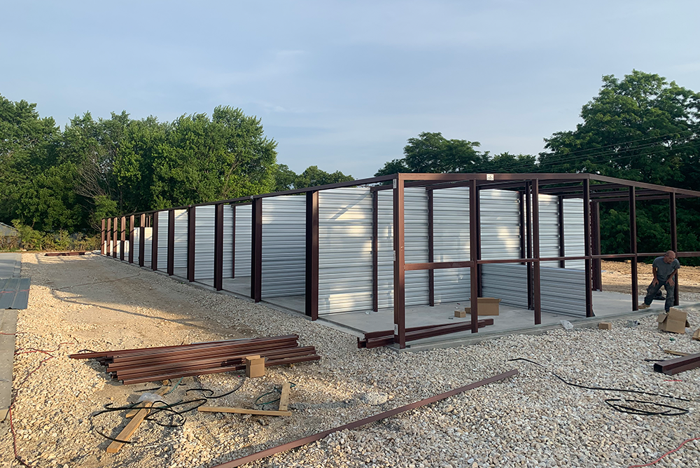 pre-engineered metal mini storage building in Palmyra, Missouri