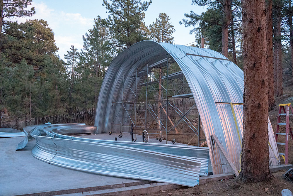 Prefabricated 50x80 Steel Arch Building in Glover, Vermont