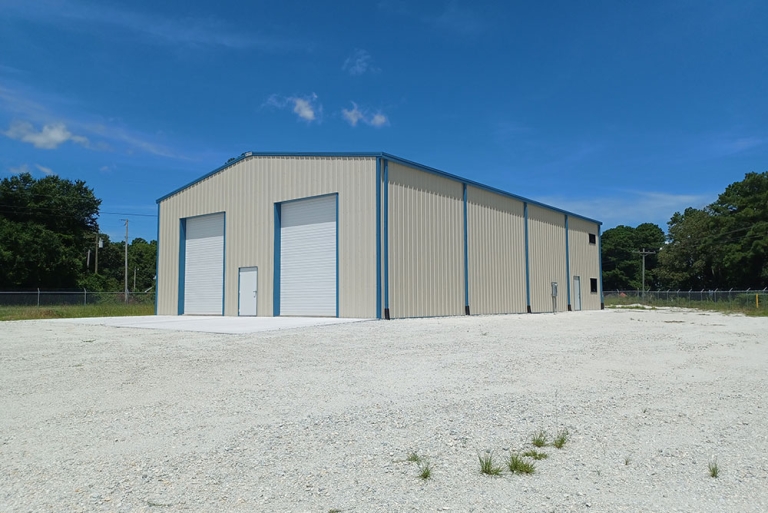 prefabricated steel boat storage building for a customer in Santee, South Carolina