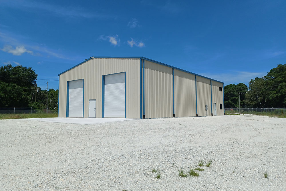 prefabricated steel boat storage building for a customer in Santee, South Carolina