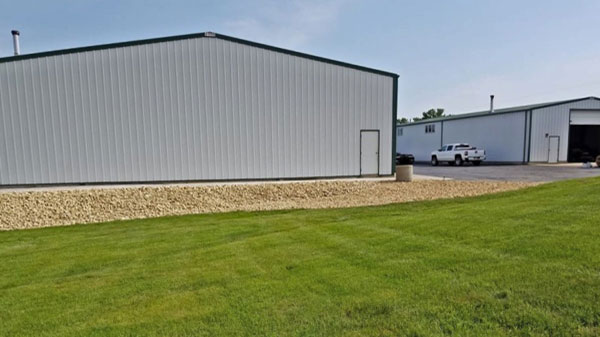 pre-engineered steel buildings for a client in Monroe, Wisconsin