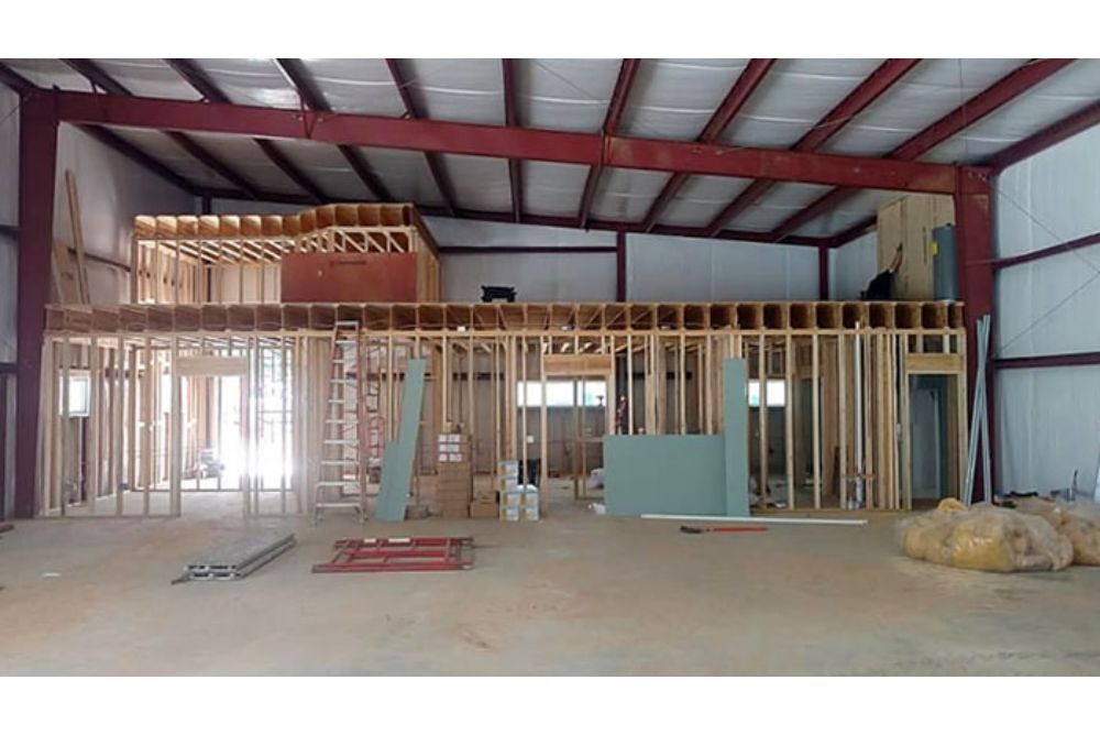 Prefabricated Metal Shop And Office Building In Opelika