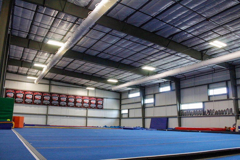 metal Cheer Gymnasium building in Lafayette, Colorado