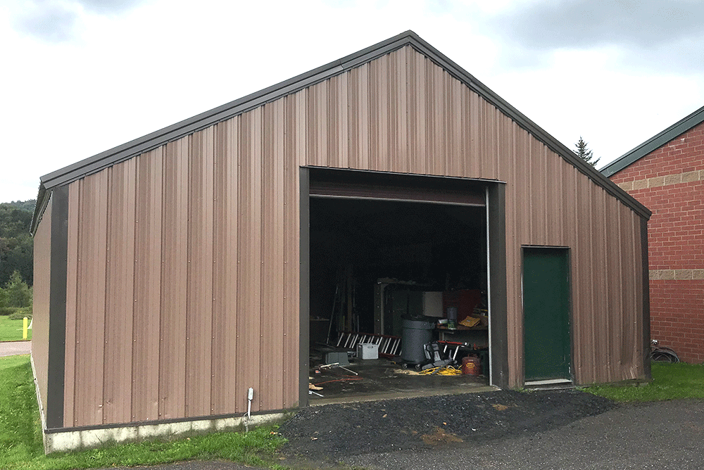 prefabricated steel school storage building in Vermont