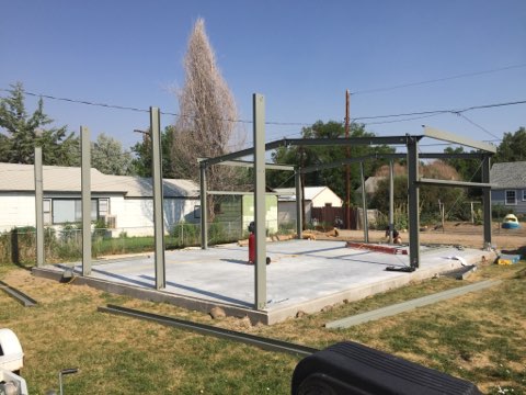 pre-engineered steel building for a client in Gillette, Wyoming