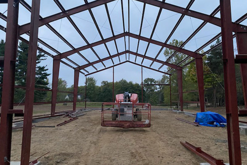 pre-engineered metal garage building in Chardon, Ohio