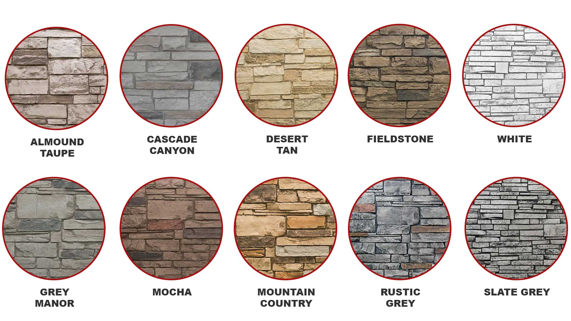 Stacked Stone Colors